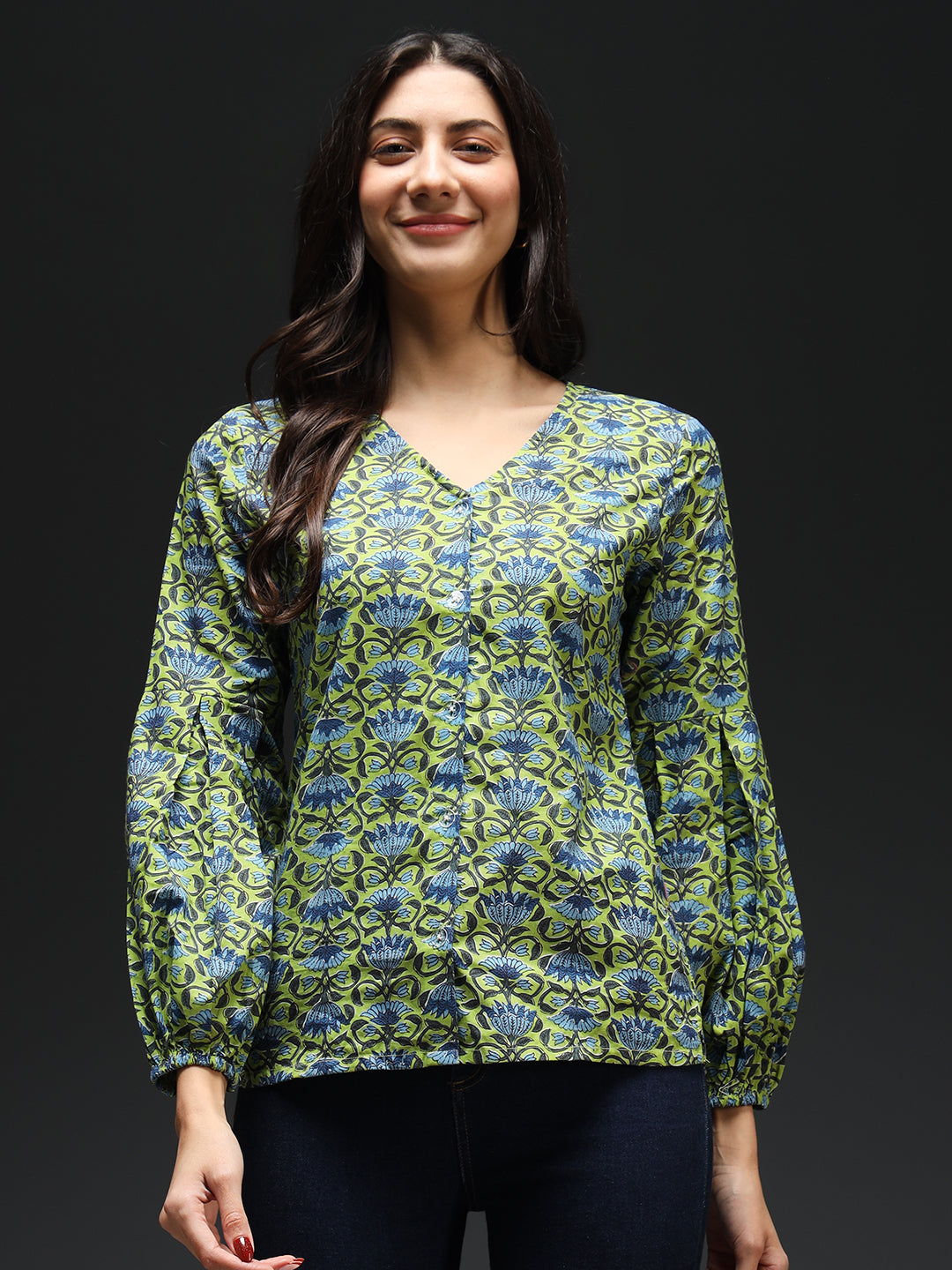 Stitchtale Printed Cottoncrush Top