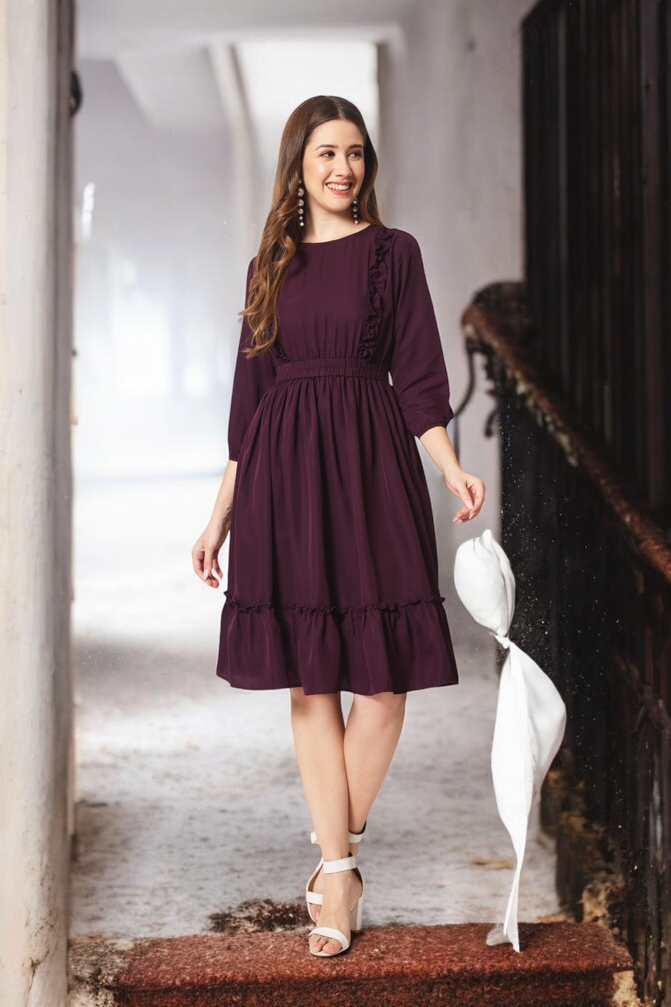 Stitchtale Stylish Knee Length Dress