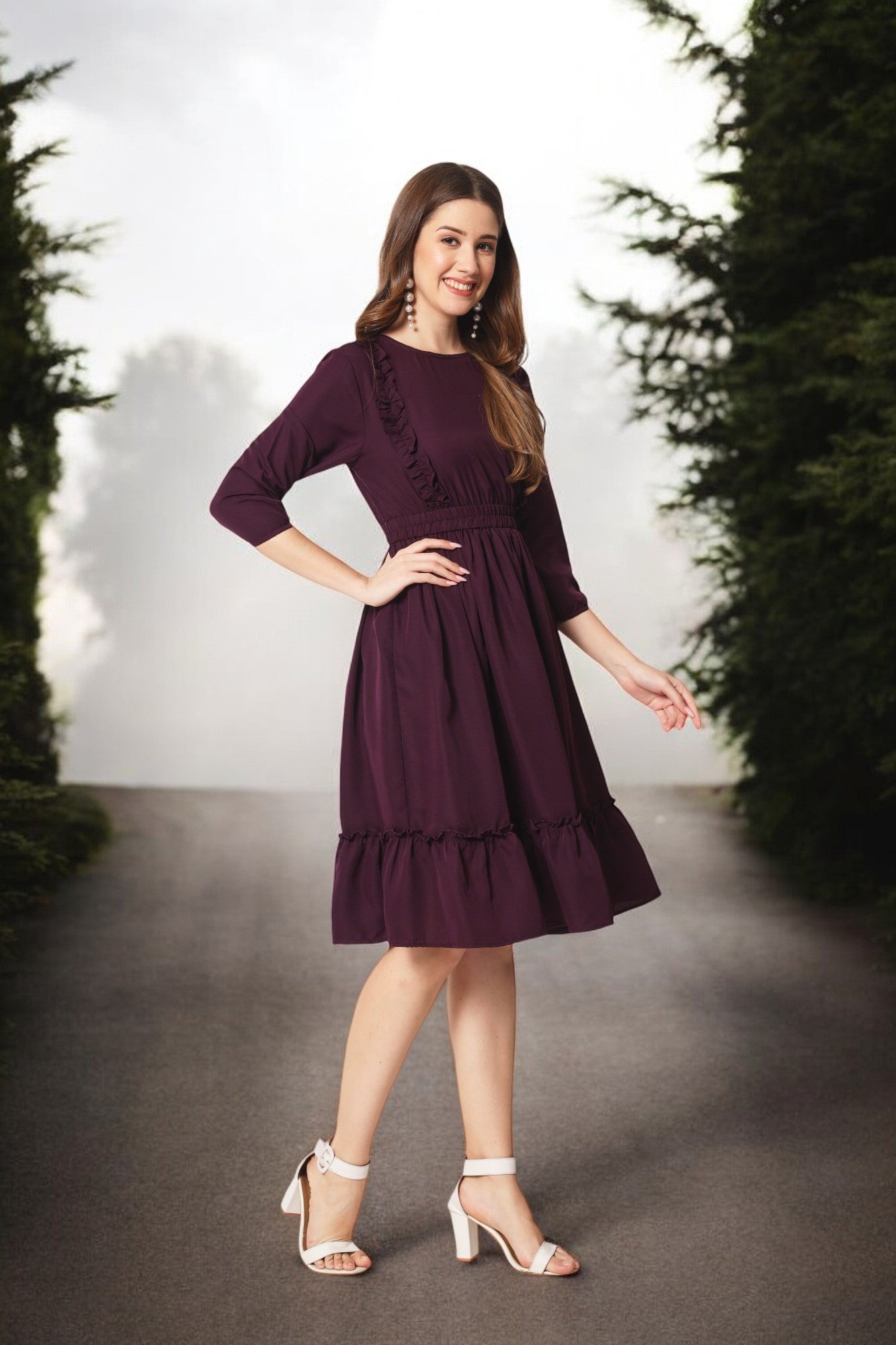 Stitchtale Stylish Knee Length Dress