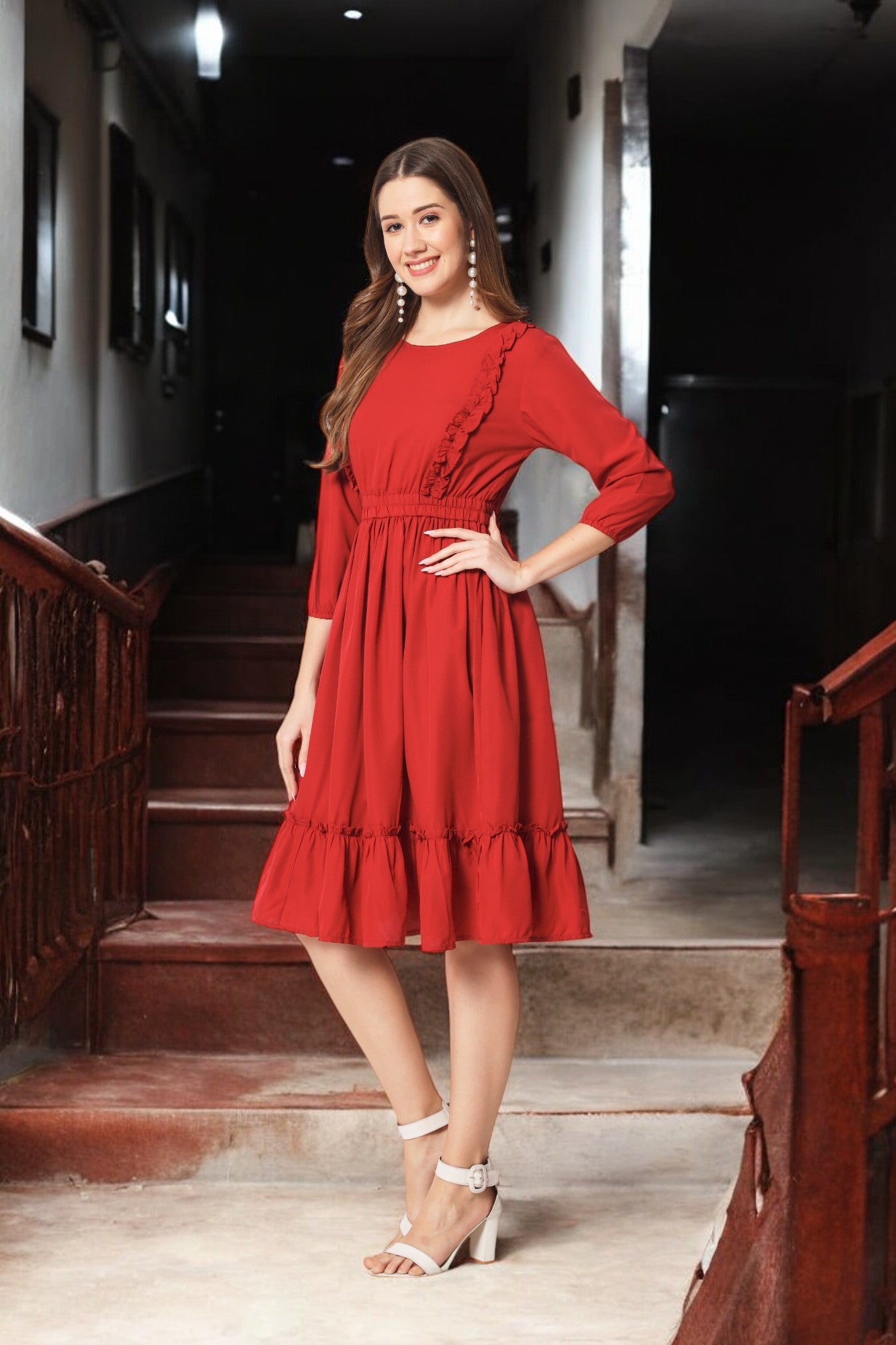 Stitchtale Stylish Knee Length Dress