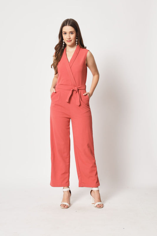 Stitchtale Lycra Collared Jumpsuit