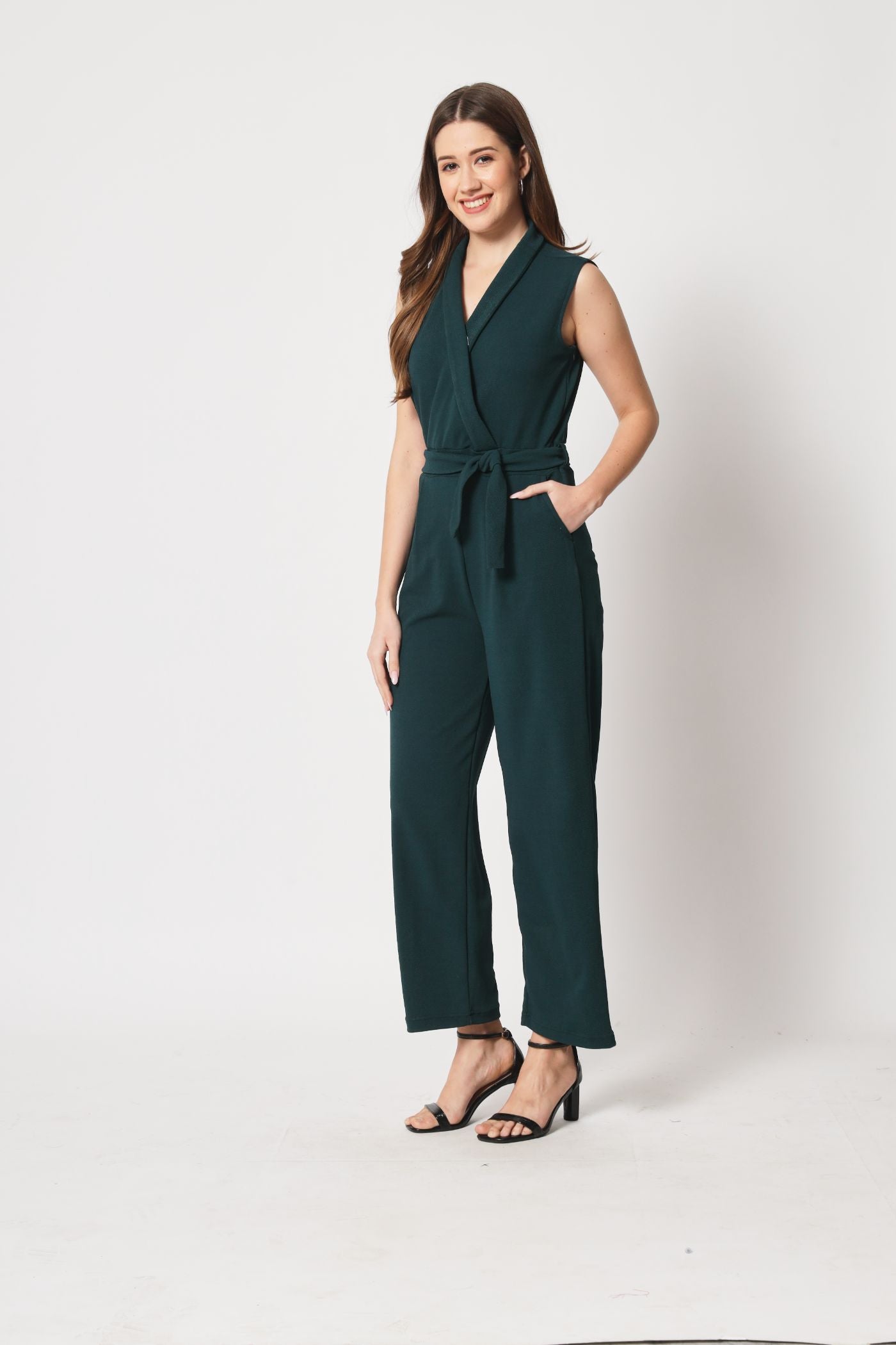 Stitchtale Lycra Collared Jumpsuit