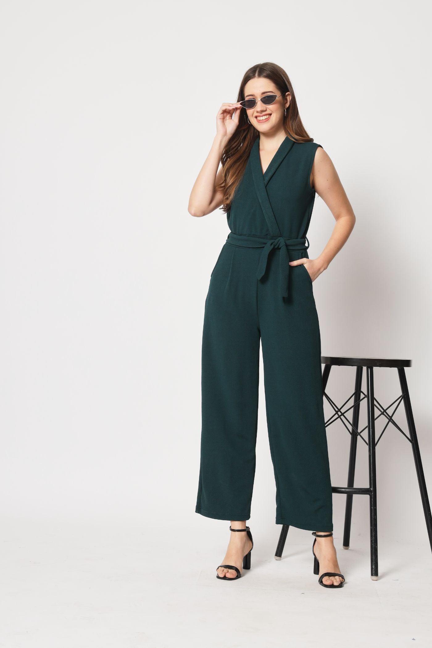 Stitchtale Lycra Collared Jumpsuit