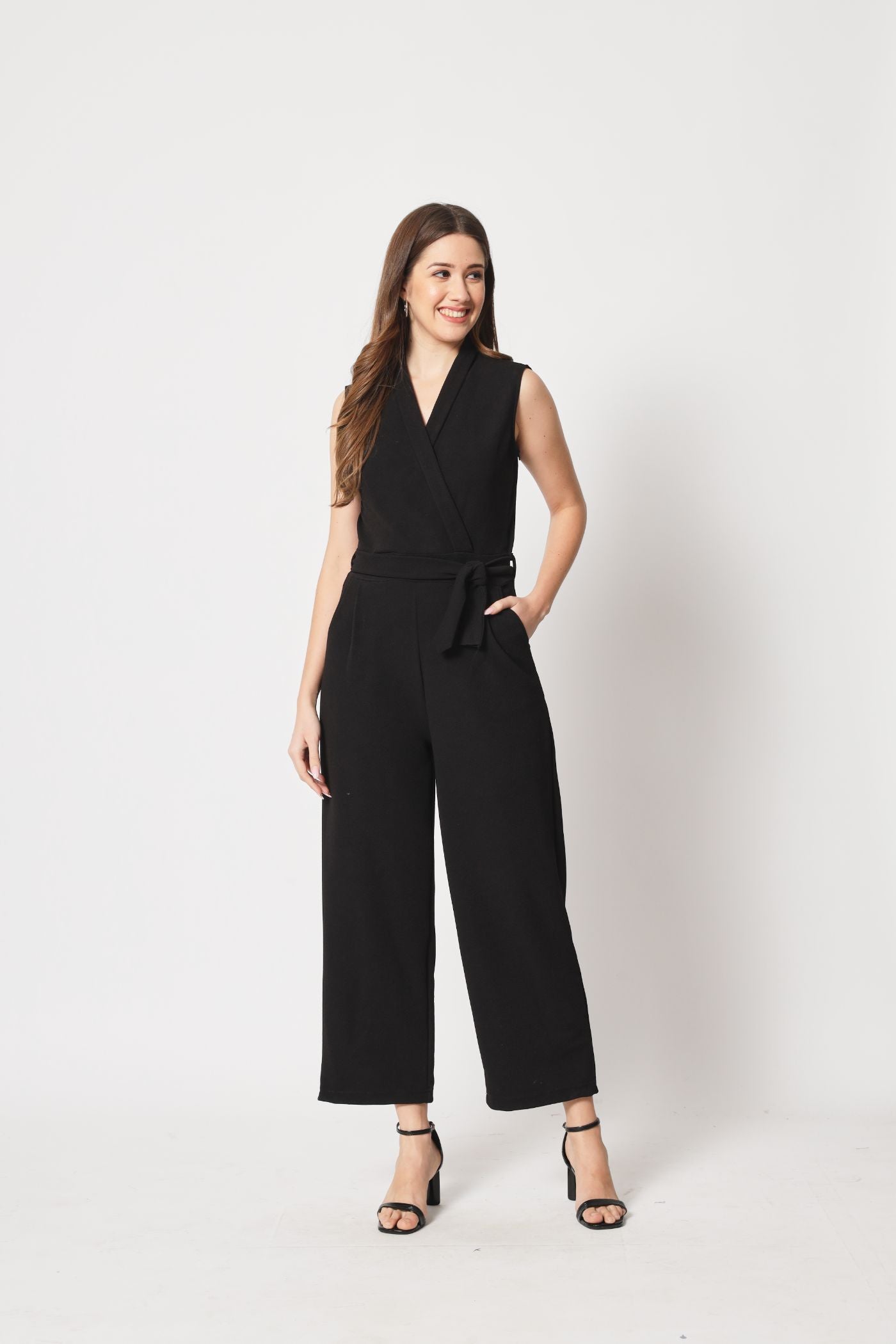 Stitchtale Lycra Collared Jumpsuit