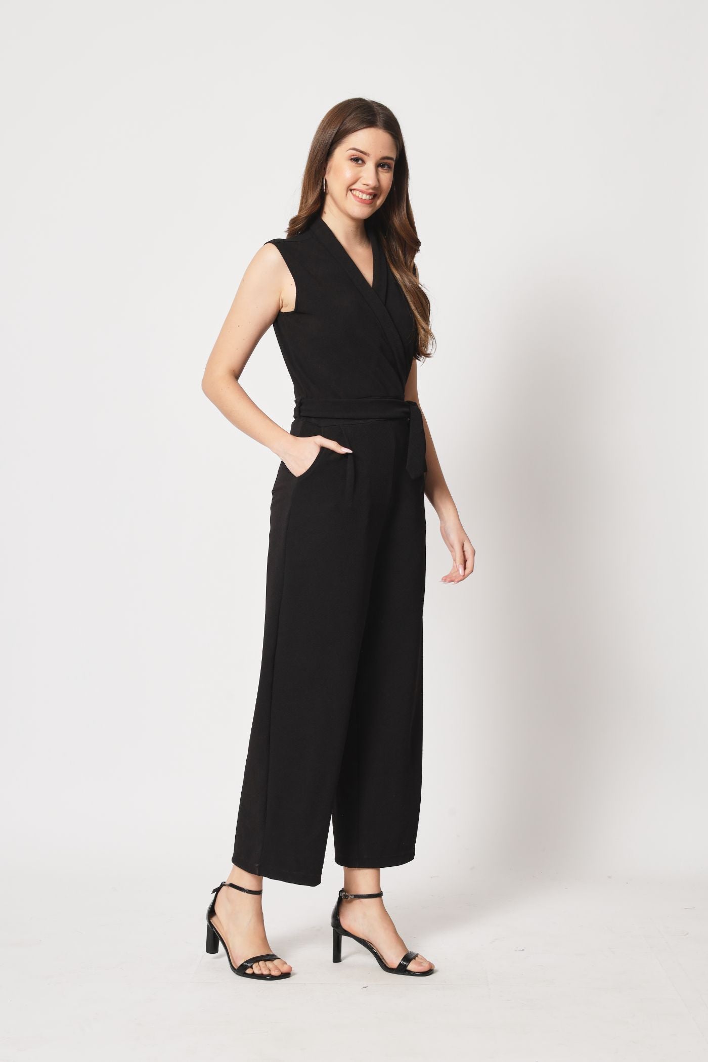 Stitchtale Lycra Collared Jumpsuit