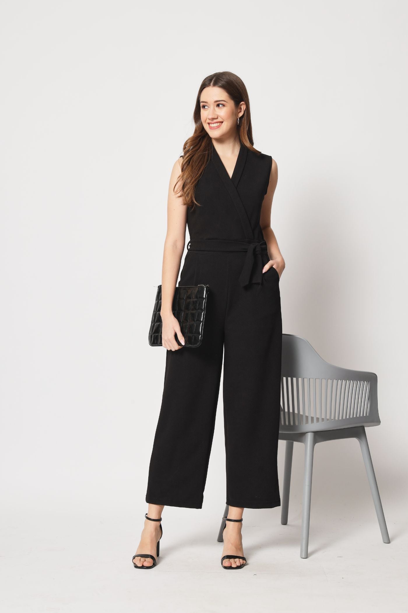 Stitchtale Lycra Collared Jumpsuit