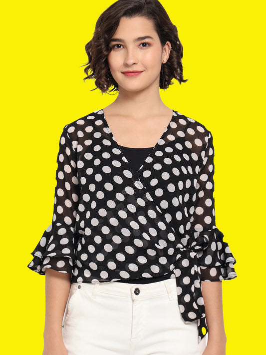 Stitchtale Georgette Polka Top